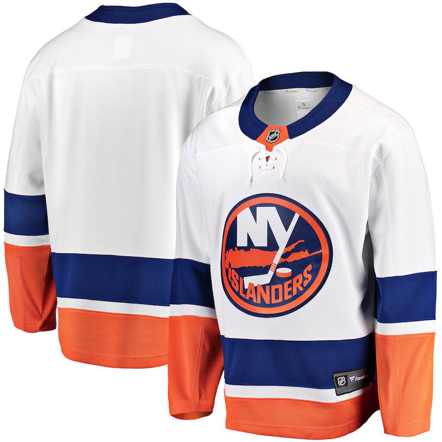 Men New York Islanders Fanatics Branded White Breakaway Away NHL Jersey->women nhl jersey->Women Jersey